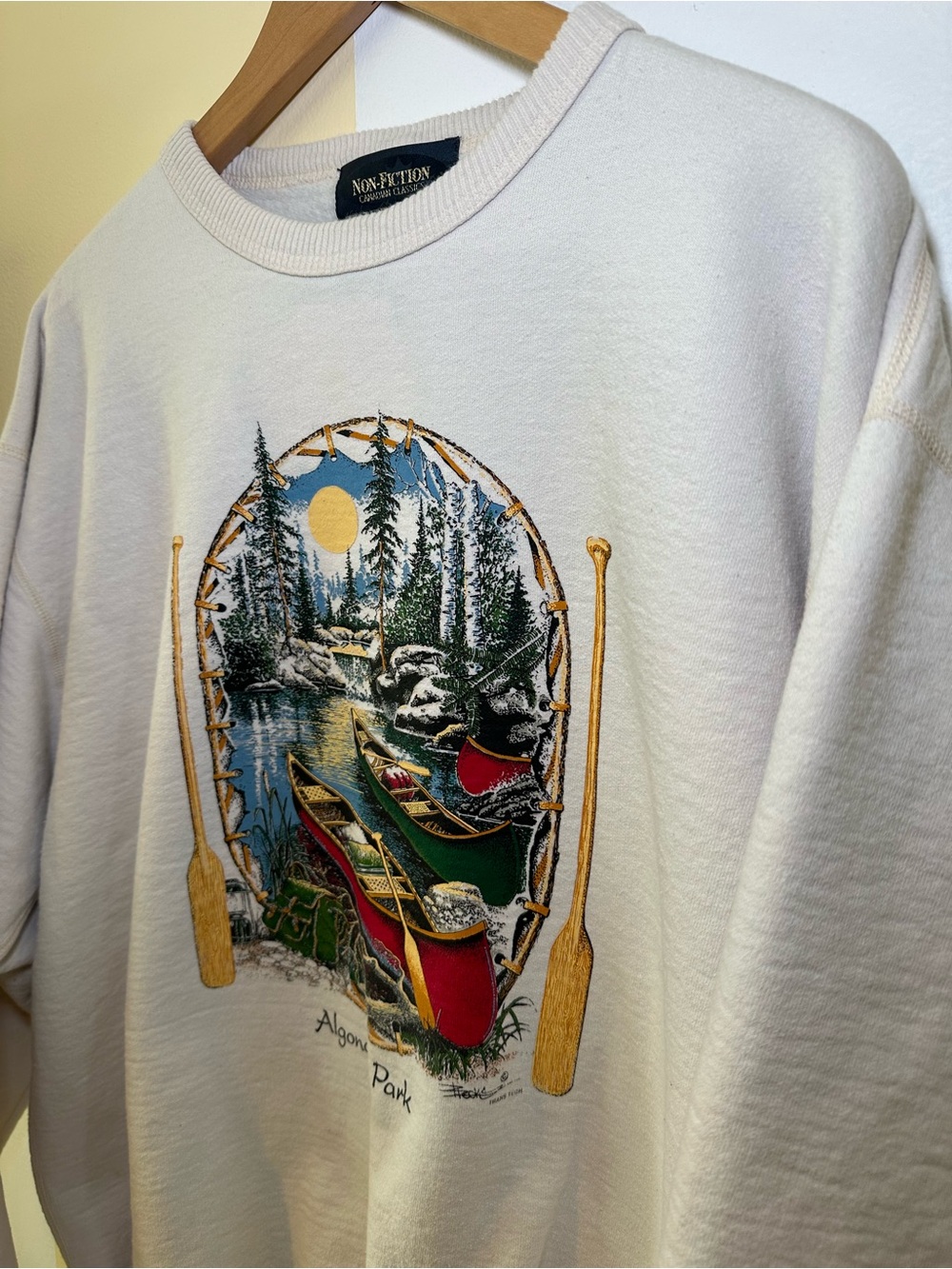 Vintage Algonquin Park Beige Sweater 90’s US Men’s Size Large